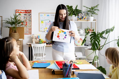 Scuole infanzia paritarie a Pero: insegnamento colori