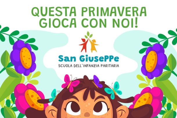 Scuola Materna Paritaria Milano: bambina in mezzo alle piante e farfalle